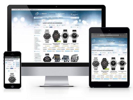 Online shop of luxury swiss watches managed by Magento e-commerce system.