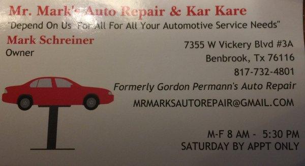 Mr. Mark's Auto Repair & Kar Kare