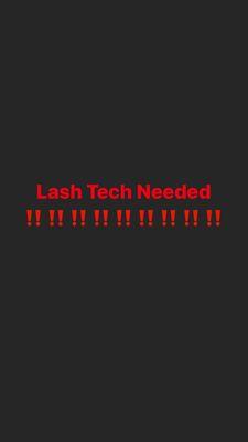 Now Hiring Lash Techs