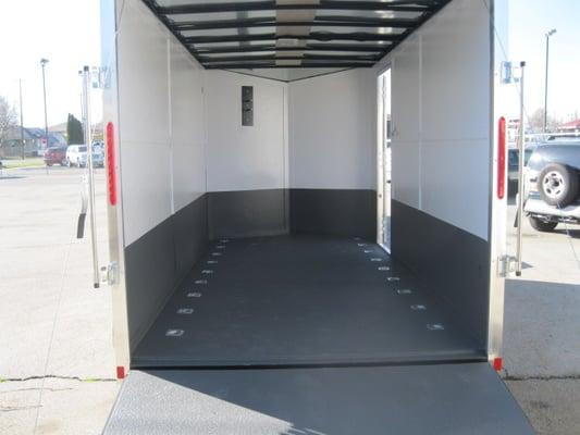 A customer's trailer that we sprayed with Speedliner