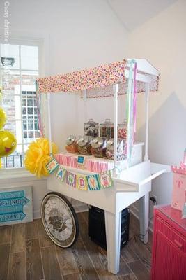 Candy cart {fill with candy and served as favors at your next event}