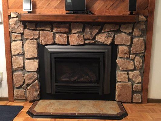 Another satisfied customer. Improve your old fireplace with a high efficiency insert today!