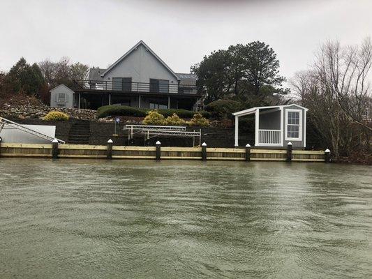 This seawall will provide this homeowner with years of protection and the additional use of their waterfront property.