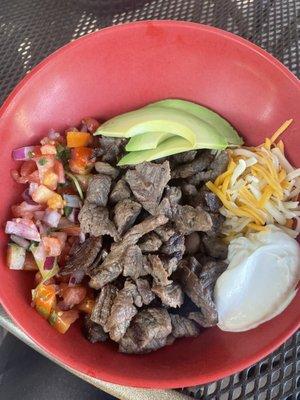 One of their steak bowls! Authentic Mexican food that always hits the spot!