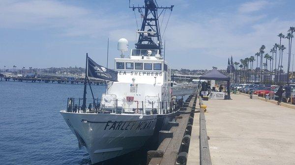 Sea Shepherd Conservation Society visited the Embarcadaro San Diego Bay offering free tours aboard the vessel M/V FARLEY MOWAT