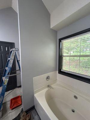 Interior bathroom painted before