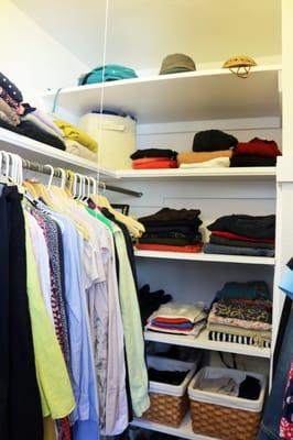 Arrange and organize your closet so getting ready for your day easy!