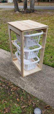 Laundry basket organizers, Stained or natural