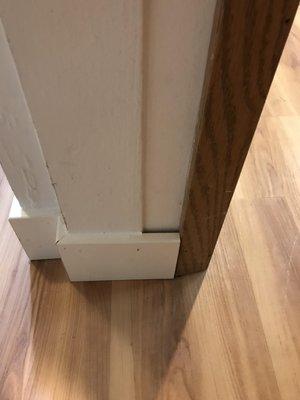 Space between wall and trim?