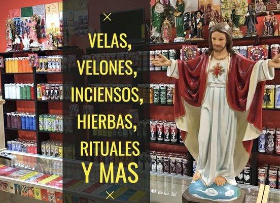 Amplia gama de productos esotéricos y espirituales hechos en Mexico.