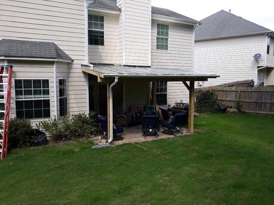 New porch at backyard