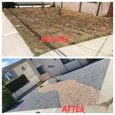 This Customer wanted different look to the Front Yard. So we did this for them.