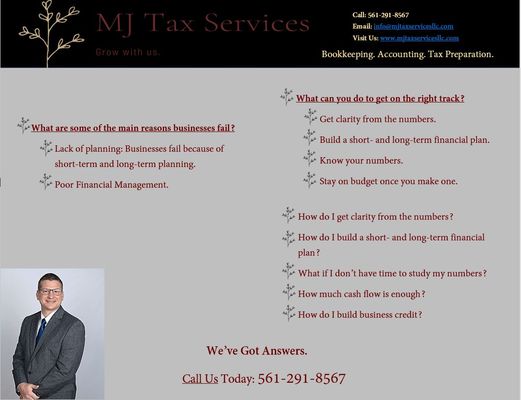 MJ Tax Services provides the highest standard of tax and accounting services focused on results.