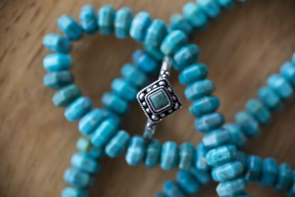 Turquoise Necklace and Bracelet with Coordinating Ring