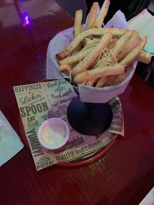 Parmesan Truffle Fries with ranch sauce