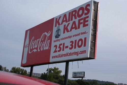 The huge billboard for Kairos you can see from I-65 just south of University Blvd.