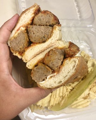 A Meatball Parm Hero