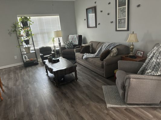 This lady needed help organizing her home after she moved in also cleaned