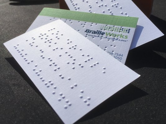 A BW Product Service - Braille Business Cards