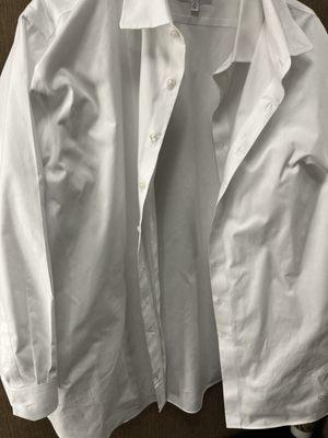 "White" shirt that is more tan and stained