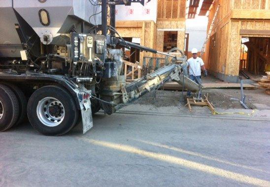 Residential Concrete Delivery for New Construction in Fullerton, CA.