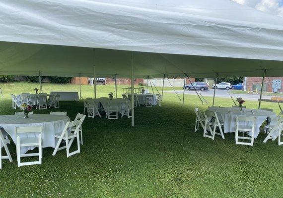 Our tent is ready for a season of private parties, live bands, and comedy shows!