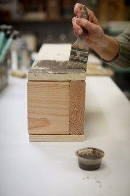 Create a unique wood centerpiece boxes. They are perfect to display on your table and change out the décor depending on the season.