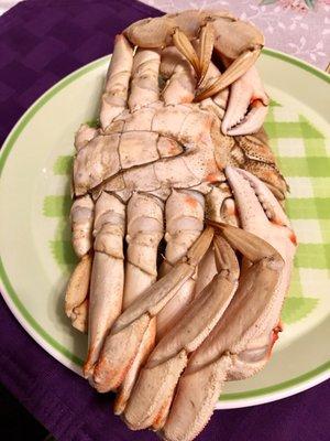 Dungeness Whole Cooked Crab (comes prepackaged, frozen and overcooked).  Pass! - VN