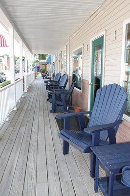 Our comfortable front porch is waiting for you!