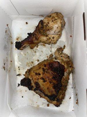 Two piece meal. Grilled chicken