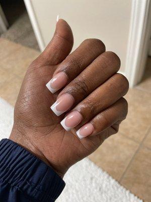 Soak off, new set (French tips)