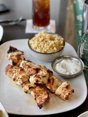 Chicken Shish - Made with organic chicken.    Amazing.