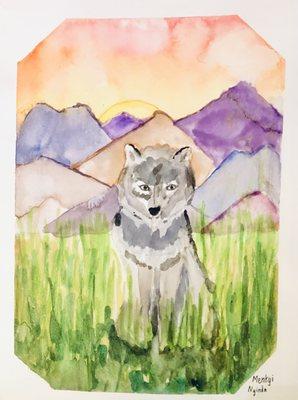 This one got into the colorado talented & gifted art contest -- her watercolor went far in a few months!