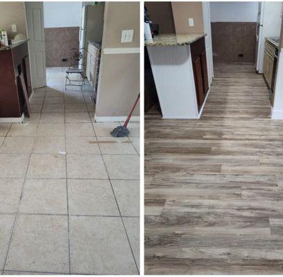 Laminate flooring installation