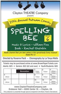 Fall Musical 2018 The 25th Annual Putnam County Spelling Bee