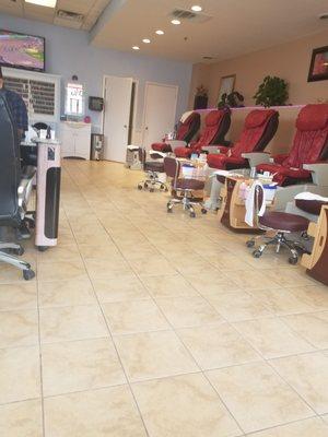 Pedicure area