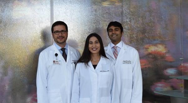 Other Radiation Oncologists that Dr. Chung works with, Dr. Rembert, Dr. Rahman and Dr. Chennupati