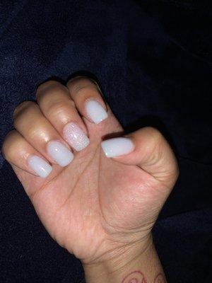 My natural nail w dip powder