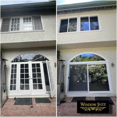 Before and After Picture
White Retrofit Windows & Door!