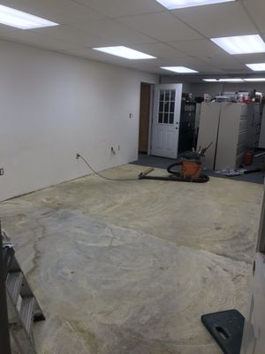 Office during remodel