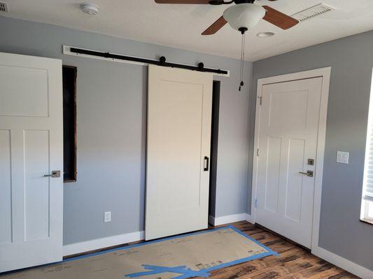 Bedroom and walk in closet replaced unused family room