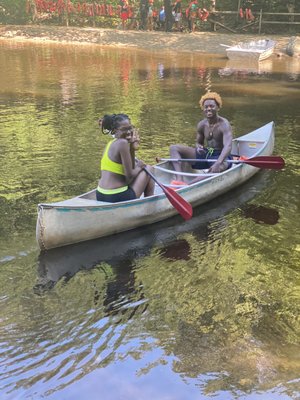 Kayaking on camp grounds