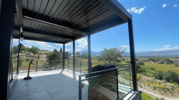 Louvered roof with a view! Call Zapp Exteriors today to get your project started! (303)919-2049