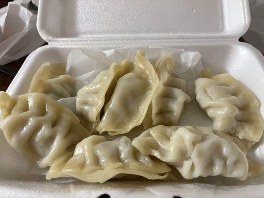 Same steamed dumplings that I HAD TO FINISH COOKING THEM AT MY HOUSE