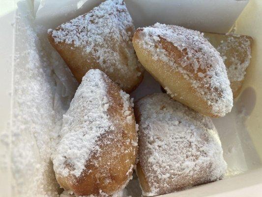 Freshly fried beignet