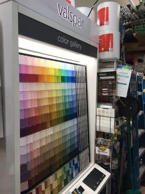 We have a wide range of colors of paint by one of a upcoming brand call VALSPAR PAINT