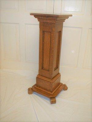 Oak Pedestal Plant Stand $600