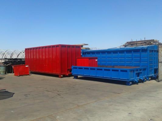 Custom Roll Off containers built by Industrial Portable Welding