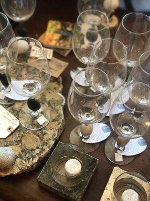 Stone stemware