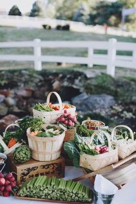 Rustic crudite display